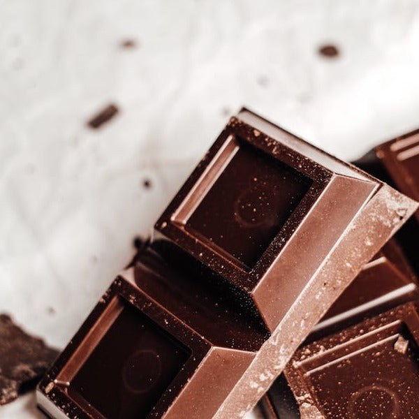 Piece of dark chocolate 