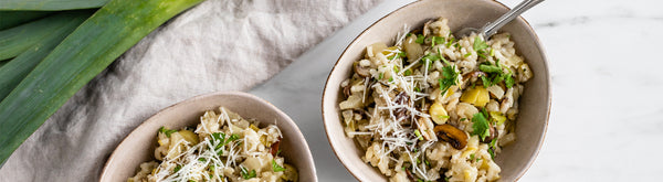 Vegan mushroom and leek risotto - Emma Hanton