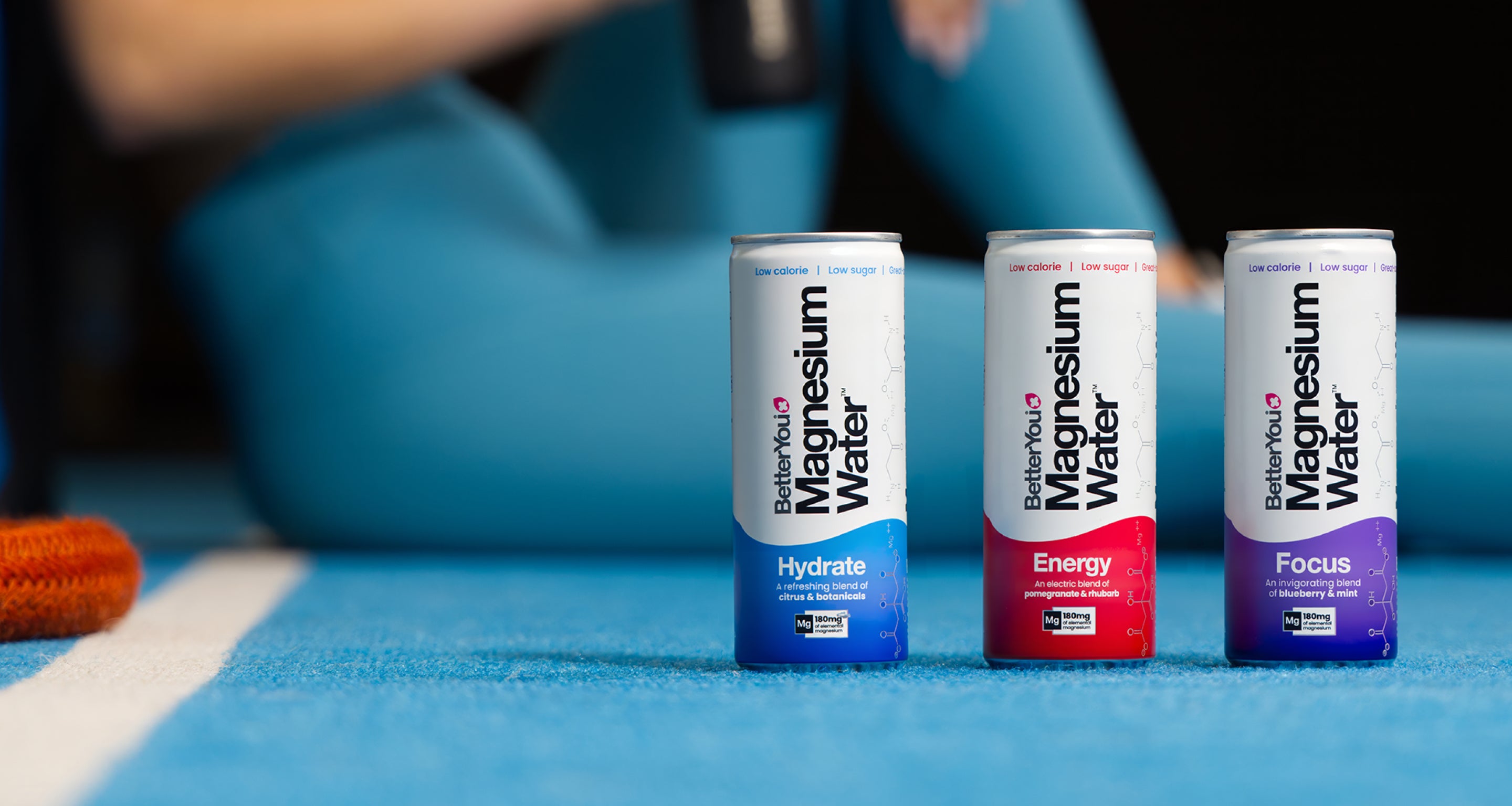 Three cans of BetterYou Magnesium Water